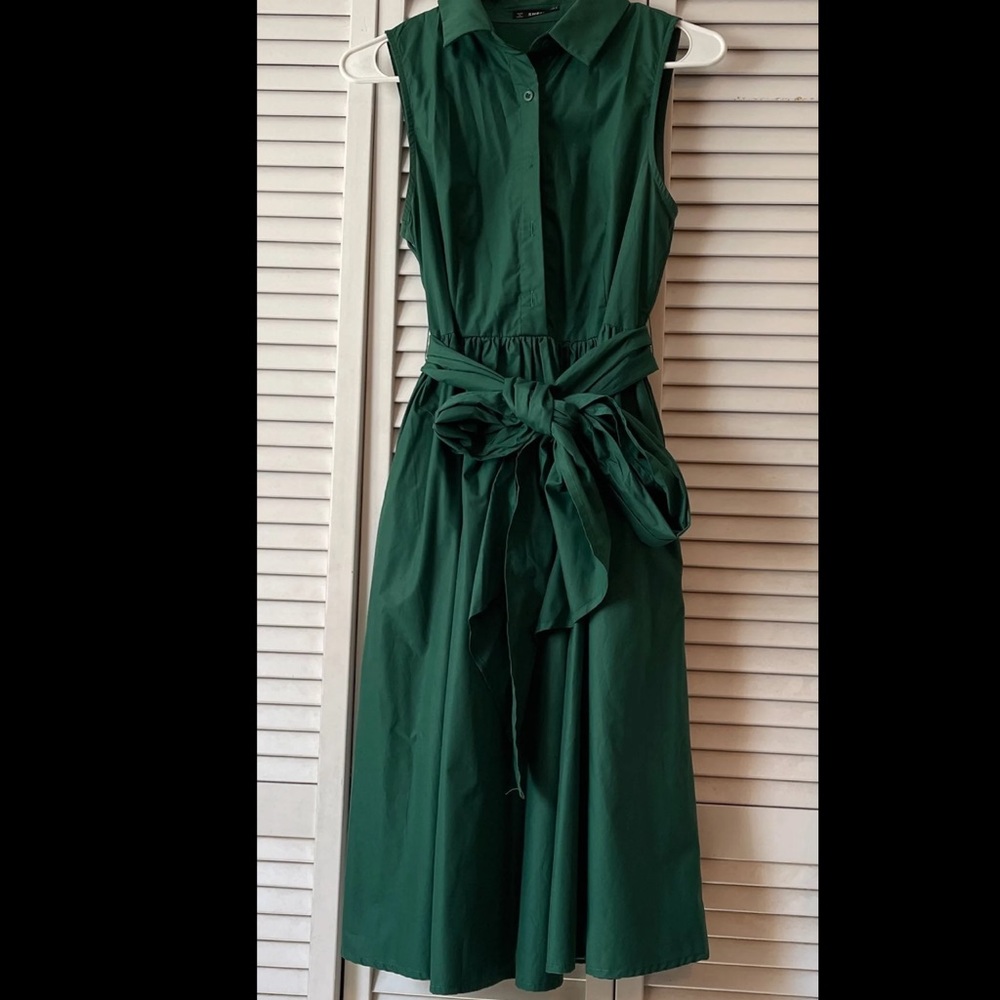Midi belted shirt Dress